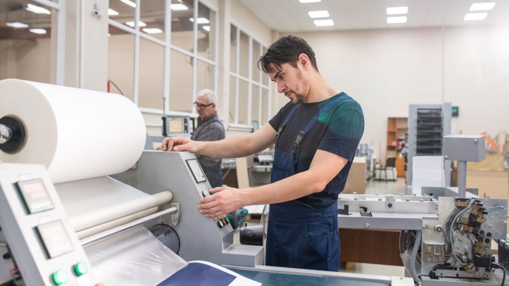 Employee at service at Glenwood print Edmonton