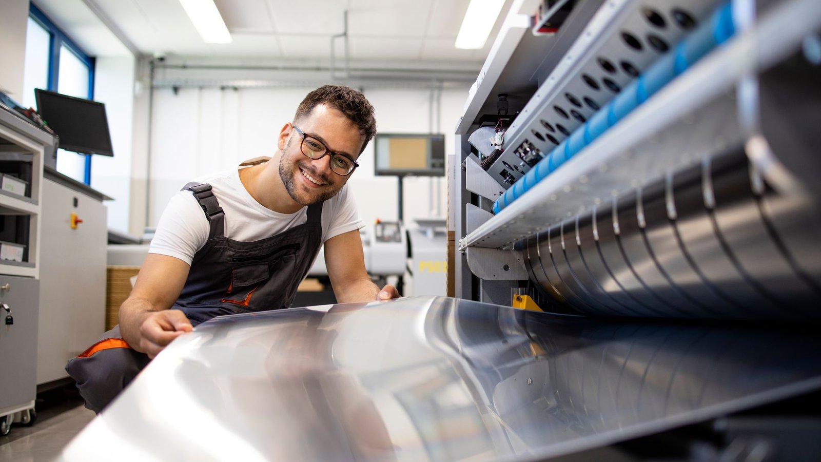 Employee at work at Glenwood print shop