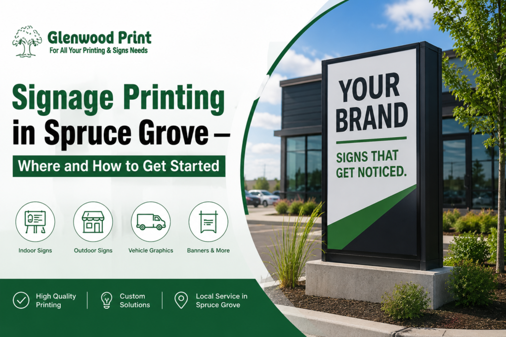 Signage Printing in Spruce Grove